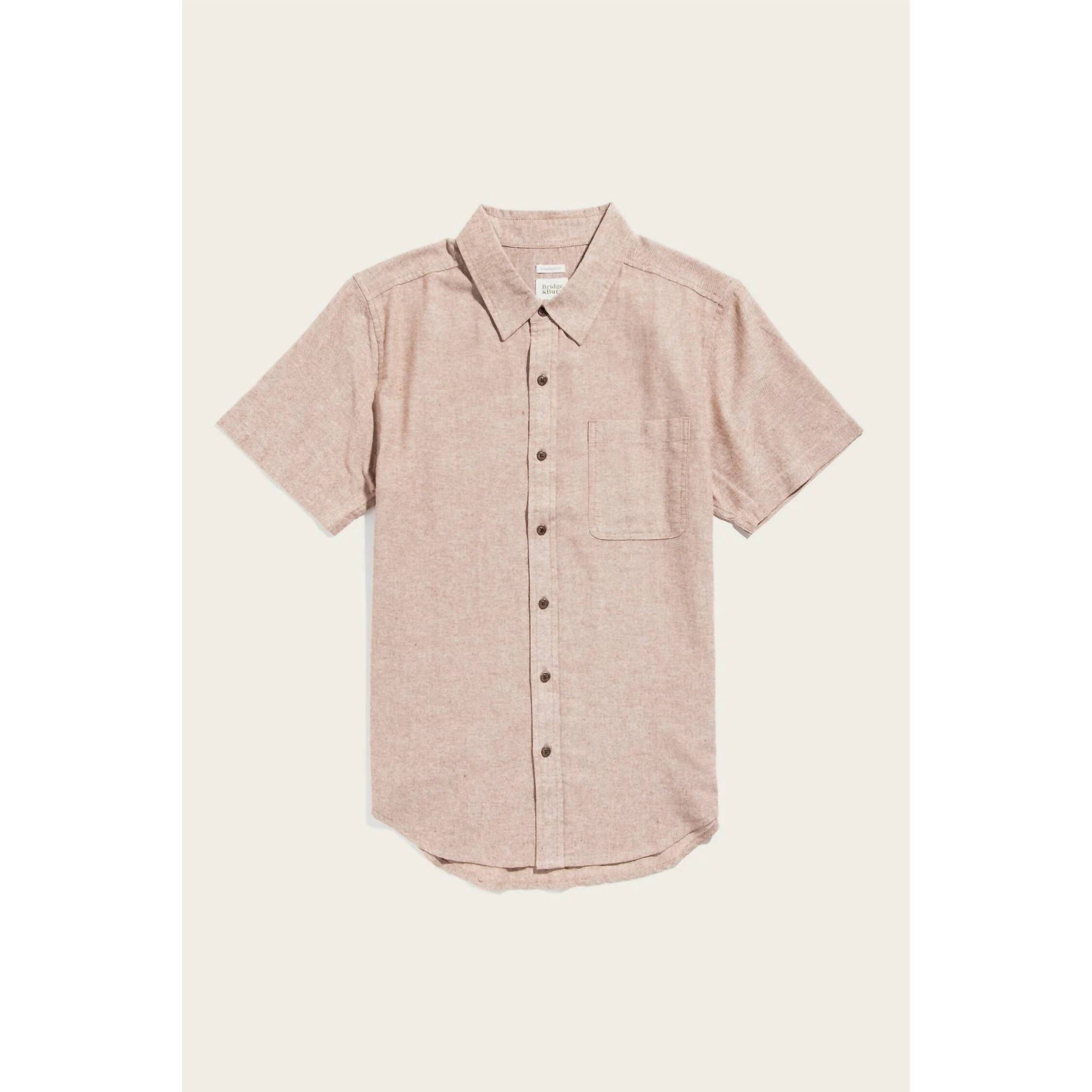 New Bridge & Burn Men's Malcolm Shirt In Rust Chambray